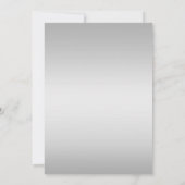 Invitation Wedding shower | Monogramme à rayures argentées lu (Dos)