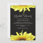 Invitation Wedding shower noir de tournesol écossais (Devant)