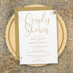 Invitation Wedding shower nuptial Chic Gold Couples