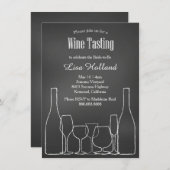 Invitation Wedding shower nuptial Dégustation de vin de table (Devant / Derrière)