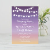 Invitation Wedding shower nuptial du coucher de soleil d'été (Debout devant)