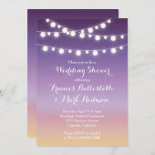 Invitation Wedding shower nuptial du coucher de soleil d'été (Devant / Derrière)