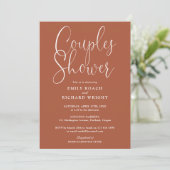Invitation Wedding shower nuptiale Couples de Terracotta (Debout devant)