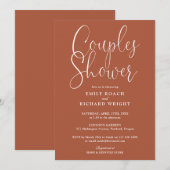 Invitation Wedding shower nuptiale Couples de Terracotta (Devant / Derrière)