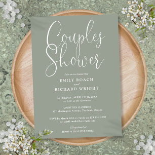 Invitation Wedding shower nuptiale de Sage Green Couples