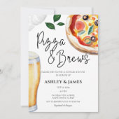 Invitation Wedding shower nuptiale des couples de pizza et de (Devant)