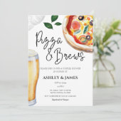 Invitation Wedding shower nuptiale des couples de pizza et de (Debout devant)