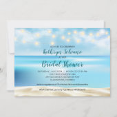 Invitation Wedding shower nuptiale Ocean Beach Fairy Lights (Devant)