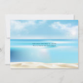 Invitation Wedding shower nuptiale Ocean Beach Fairy Lights (Dos)