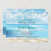 Invitation Wedding shower nuptiale Ocean Beach Fairy Lights (Devant / Derrière)