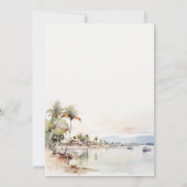 Invitation Wedding shower paysager de Montego Bay Jamaïque (Dos)