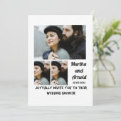 Invitation wedding shower personnalisée 3 Photo Co (Debout devant)