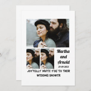 Invitation wedding shower personnalisée 3 Photo Co