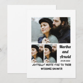 Invitation wedding shower personnalisée 3 Photo Co