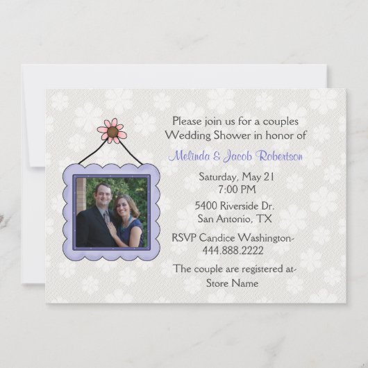 Invitation Wedding shower photo Couples (Devant)