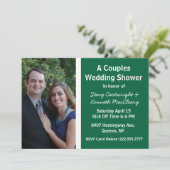 Invitation Wedding shower photo thématique de foot (Debout devant)