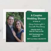 Invitation Wedding shower photo thématique de foot (Devant / Derrière)