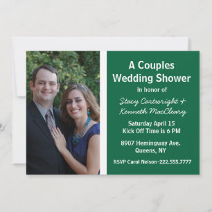 Invitation Wedding shower photo thématique de foot