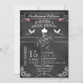 Invitation Wedding shower Pink Chalkboard (Devant)