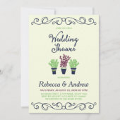 Invitation Wedding shower Plante à pots verts (Devant)