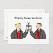 Invitation wedding shower pour deux pièces. (Devant / Derrière)
