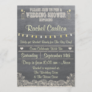 Invitation Wedding shower Rustic Mason Jar