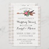 Invitation Wedding shower Rustique Bohemian Arrow (Devant / Derrière)