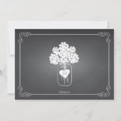 Invitation Wedding shower rustique de couples de pot de maçon (Dos)