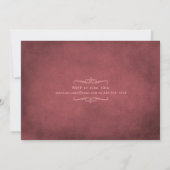 Invitation Wedding shower rustique rouge foncé (Dos)