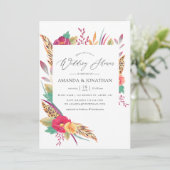 Invitation Wedding shower Safari Aquarelle (Debout devant)