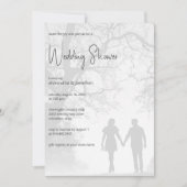 Invitation Wedding shower Silhouette Couples (Devant)
