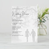 Invitation Wedding shower Silhouette Couples (Debout devant)