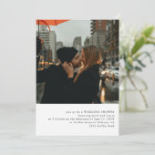 Invitation Wedding shower simple à thème photo (Debout devant)