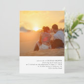 Invitation Wedding shower simple à thème photo (Debout devant)