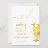 Invitation Wedding shower simple Gold Foil (Devant)