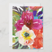 Invitation Wedding shower tropical coloré de couples (Dos)