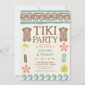 Invitation Wedding shower Tropical du Parti Retro Tiki (Devant)