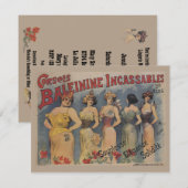 Invitation Wedding shower victorien vintage de lingerie (Devant / Derrière)