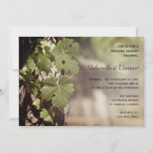 Invitation Wedding shower viticole Feuille naturel (Devant)