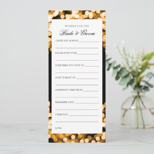 Invitation Wedding shower Wives Gold Sparklight (Debout devant)
