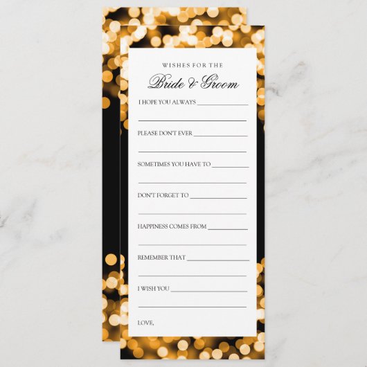 Invitation Wedding shower Wives Gold Sparklight (Devant / Derrière)