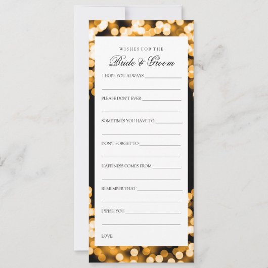 Invitation Wedding shower Wives Gold Sparklight (Devant)