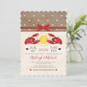 Invitation Wedding showers à l'ébullition de l'écrevisse Mono (Debout devant)