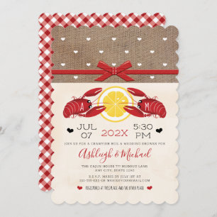 Invitation Wedding showers à l'ébullition de l'écrevisse Mono