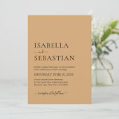 Invitation Wedding Simple Burly Wood (Debout devant)