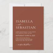 Invitation Wedding Simple Burnt Sienna (Devant)