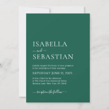 Wedding Simple Dark Green