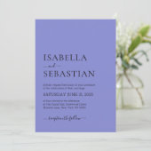 Invitation Wedding Simple Modern Light Slate Blue (Debout devant)