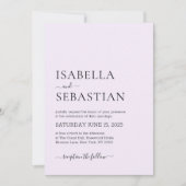 Invitation Wedding Simple Modern Thistle (Devant)