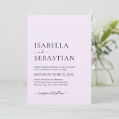 Invitation Wedding Simple Modern Thistle (Debout devant)